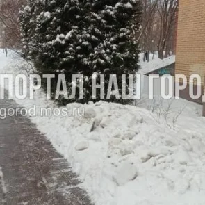 Пешеходные дорожки рядом с парком «Дубрава» очищены от снега и наледи